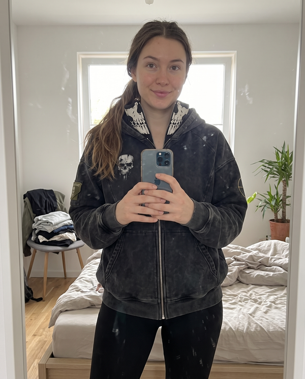 Mirror selfie in The Respawn Hoodie